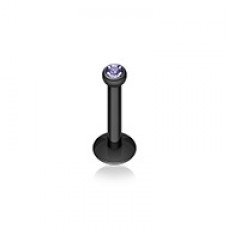 Blackline Gem Ball Internally Threaded Labret