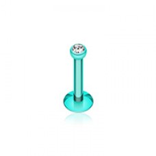 Blackline Gem Ball Internally Threaded Labret