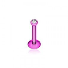 Blackline Gem Ball Internally Threaded Labret