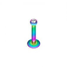 Blackline Gem Ball Internally Threaded Labret