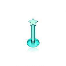 Colorline PVD Star Top Internally Threaded Labret