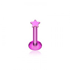 Colorline PVD Star Top Internally Threaded Labret