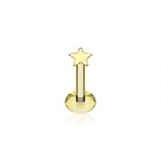 Golden Star Top Internally Threaded labret