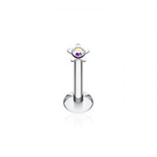 Sparkle Star Top Internally Threaded Labret