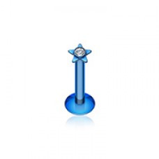 Colorline Sparkle Star Top Internally Threaded Labret