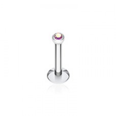 Steel Gem Ball Push-Fit Labret 