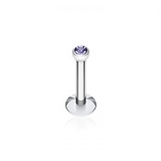 Steel Gem Ball Push-Fit Labret 