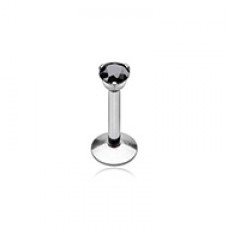 Internally Threaded  Prong Set Gem Top Steel Labret Monroe