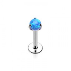 Opal Ball Prong Top Steel Internally Threaded Labret