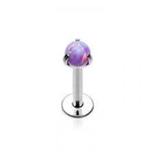 Opal Ball Prong Top Steel Internally Threaded Labret