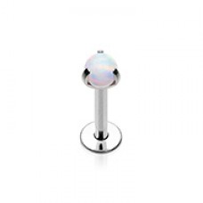 Opal Ball Prong Top Steel Internally Threaded Labret