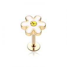 Golden Adorable Daisy Steel Labret