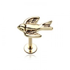 Golden Sparrow Top Steel Labret