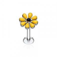 Spring Blossom Flower Top Steel Labret