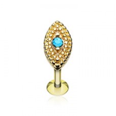 Golden Marquise Sparkle Steel Labret