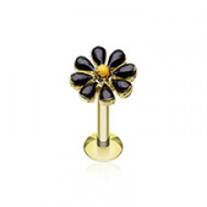 Golden Spring Blossom Flower Top Steel Labret