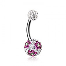 Flower Delight Multi-Sprinkle Dot Belly Button Ring