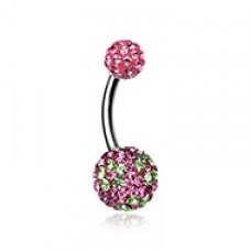 Flower Delight Multi-Sprinkle Dot Belly Button Ring