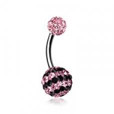 Dazzling Stripes Multi-Sprinkle Dot Belly Button Ring