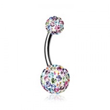 Brilliant Sprinkles Multi-Sprinkle Dot Belly Button Ring