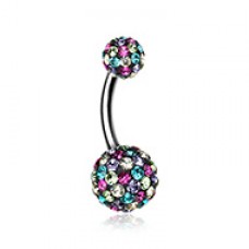 Brilliant Sprinkles Multi-Sprinkle Dot Belly Button Ring