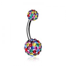 Brilliant Sprinkles Multi-Sprinkle Dot Belly Button Ring