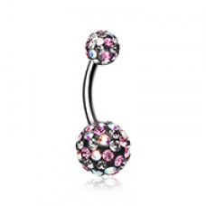 Retro Sprinkles Multi-Sprinkle Dot Sparkle Belly Button Ring