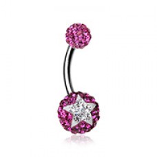 Shining Star Multi-Sprinkle Dot Belly Button Ring