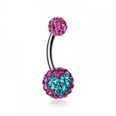 Heart's Delight Multi-Sprinkle Dot Belly Button Ring