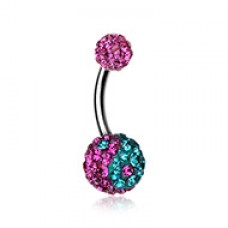 Ying Yang Multi-Sprinkle Dot Belly Button Ring
