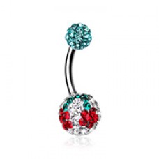 Cheri Cherry Multi-Sprinkle Dot Belly Button Ring