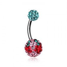 Cheri Cherry Multi-Sprinkle Dot Belly Button Ring