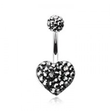 Classic Heart Multi-Sprinkle Dot Belly Button Ring