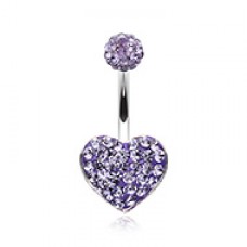 Classic Heart Multi-Sprinkle Dot Belly Button Ring