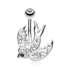 Dazzling Swallow Multi-Sprinkle Dot Belly Button Ring