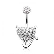 Devil's Heart Multi-Sprinkle Dot Belly Button Ring