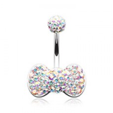 Classic Bow-Tie Multi-Sprinkle Dot Belly Button Ring