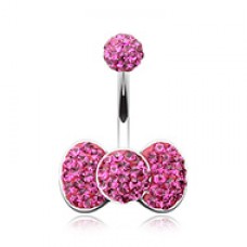 Classic Bow-Tie Multi-Sprinkle Dot Belly Button Ring