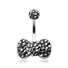 Classic Bow-Tie Multi-Sprinkle Dot Belly Button Ring