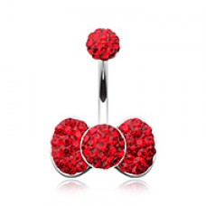 Classic Bow-Tie Multi-Sprinkle Dot Belly Button Ring