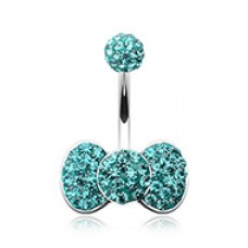Classic Bow-Tie Multi-Sprinkle Dot Belly Button Ring