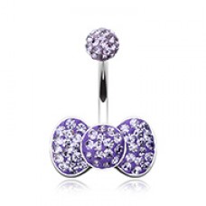 Classic Bow-Tie Multi-Sprinkle Dot Belly Button Ring
