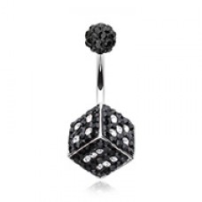 Ice Dice Multi-Sprinkle Dot Belly Button Ring