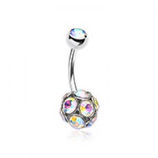 Sparkle Multi Gem Belly Button Ring