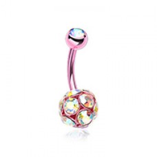 Colorline Sparkle Multi Gem Belly Button Ring
