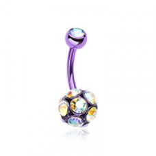 Colorline Sparkle Multi Gem Belly Button Ring