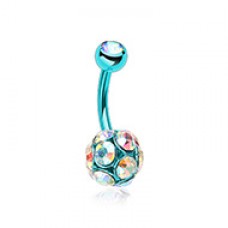 Colorline Sparkle Multi Gem Belly Button Ring