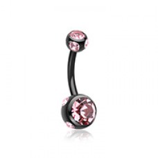 Colorline Aurora Gem Ball Steel Belly Button Ring