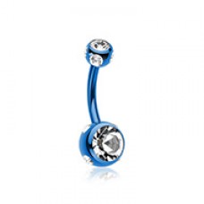 Colorline Aurora Gem Ball Steel Belly Button Ring