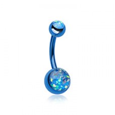 Colorline Opal Glitter Shower Belly Button Ring